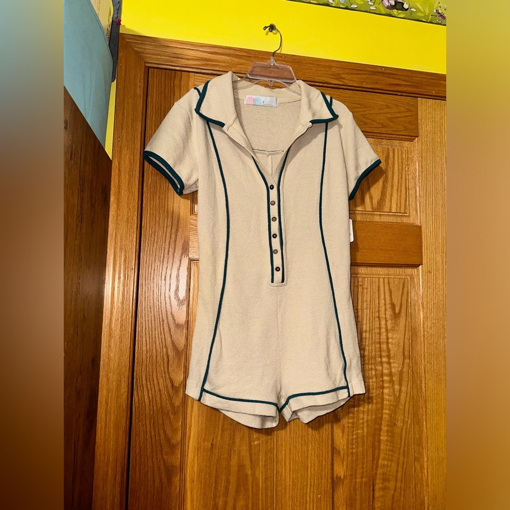 🏝️NWT FREE PEOPLE TERRY ROMPER - Picture 5 of 11